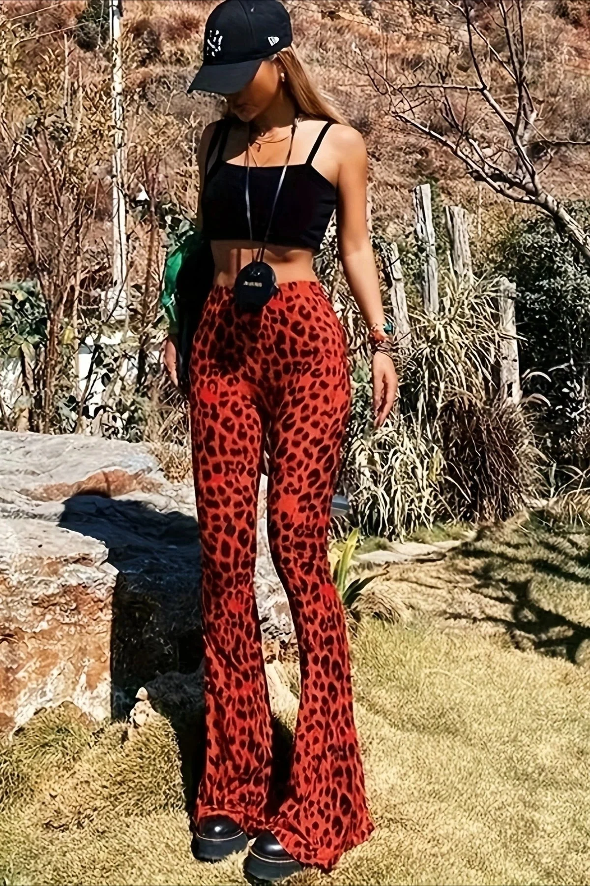 Leopard Print Flare Pant - Image 5