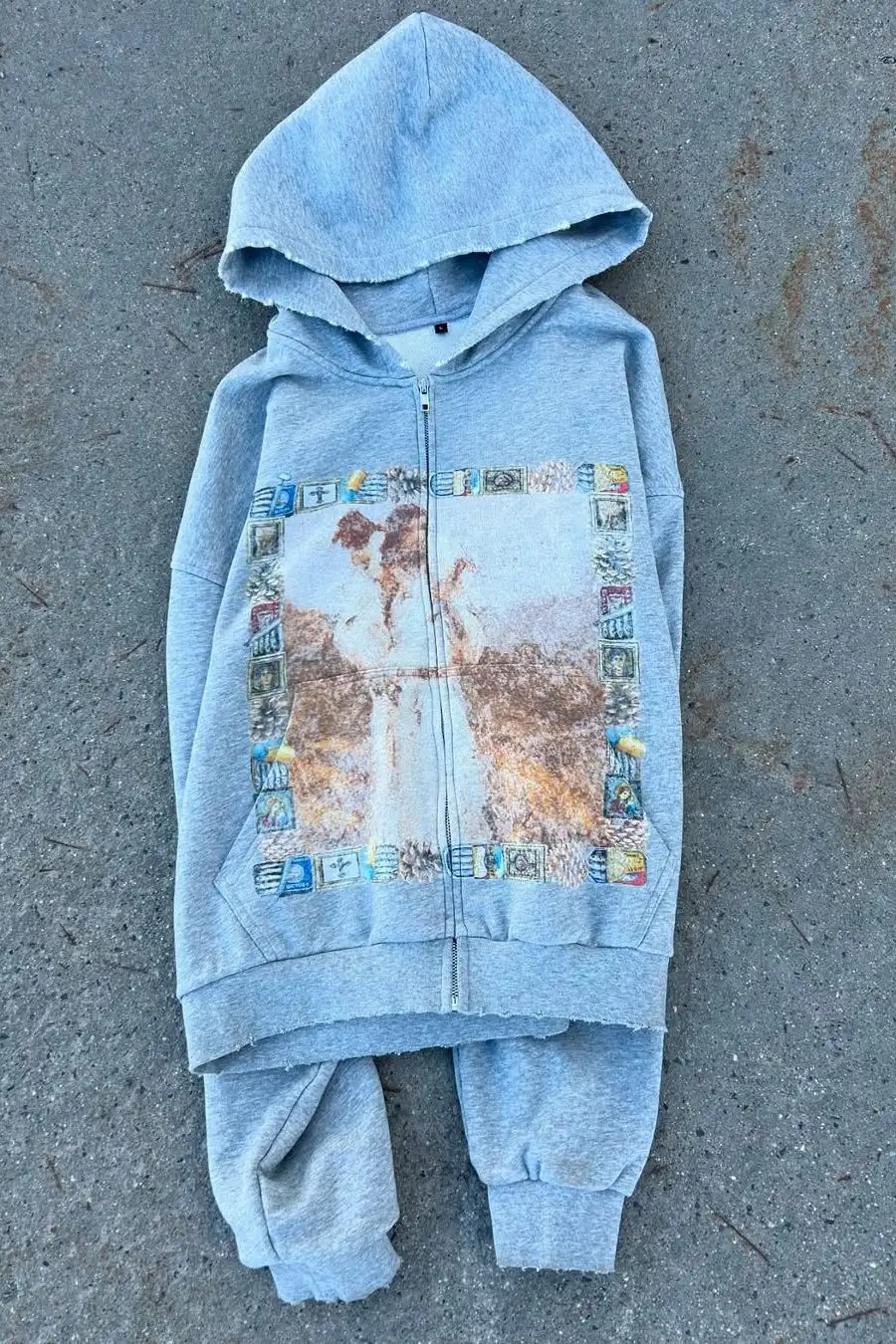 Hip-Hop Retro Printed Hoodie - Image 2