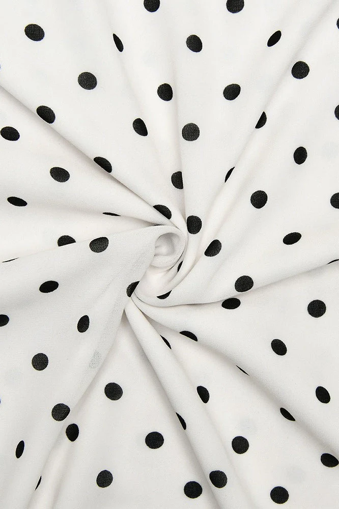 Polka Dot Halter Neck Sleeveless Maxi Dress - Image 6