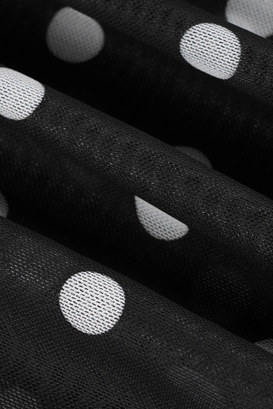 Polka Dot Halter Neck Backless Bodycon Maxi Dress - Image 4