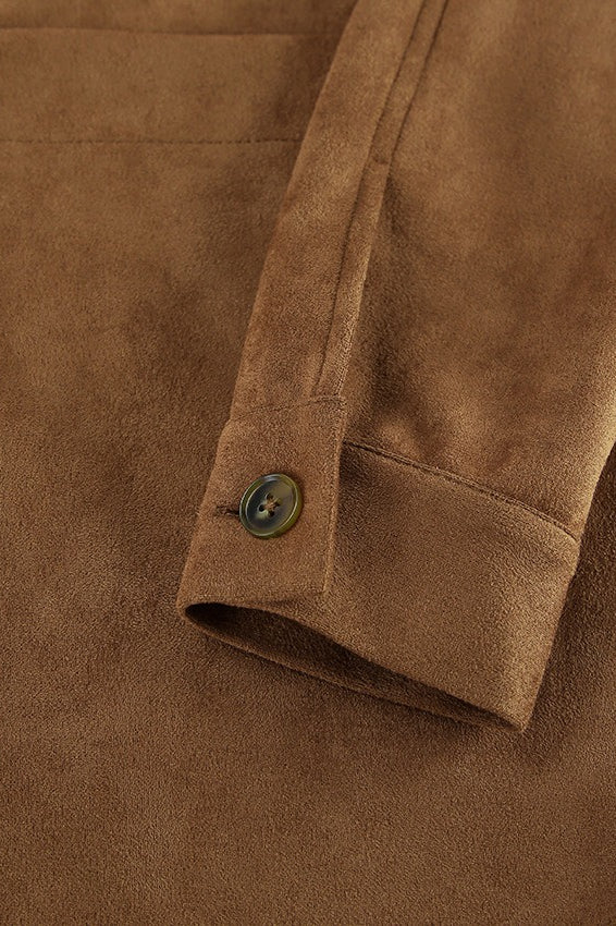 Fashionable Brown Suede Jacket - Image 5