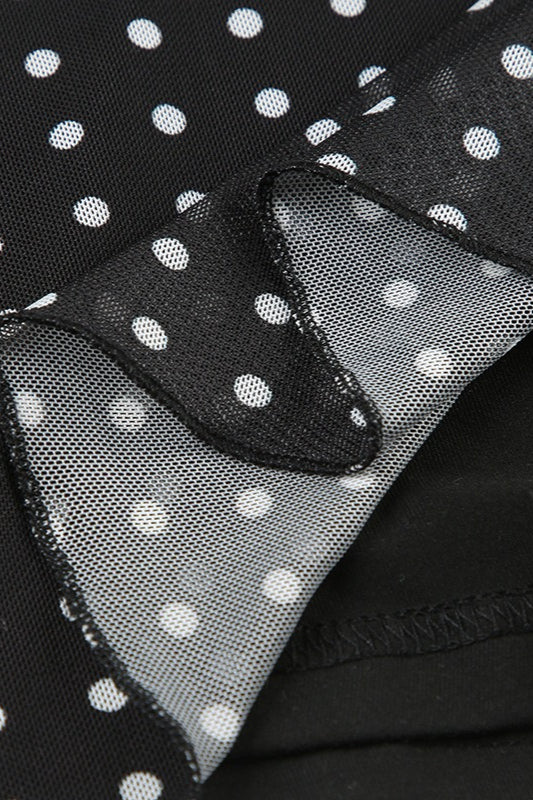 Polka Dot Cami Backless Tie Maxi Dress - Image 6