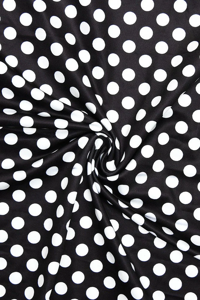 Sexy Polka Dot Halter Neck Bodycon Maxi Dress - Image 4