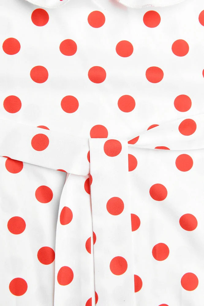 Polka Dot Cami A-Line Ruffled Maxi Dress - Image 5