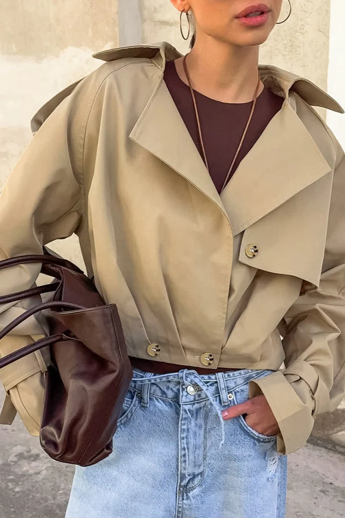 Short Double Breasted Work Jacket - Image 2