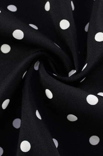 Polka Dot Print Strapless Backless Bodycon Maxi Dress - Image 4