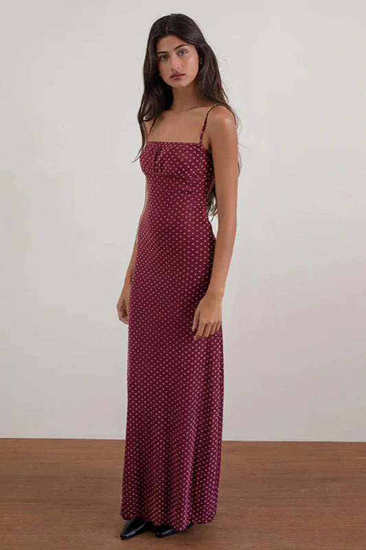 Sexy Backless Polka Dot Cami Maxi Dress - Image 2