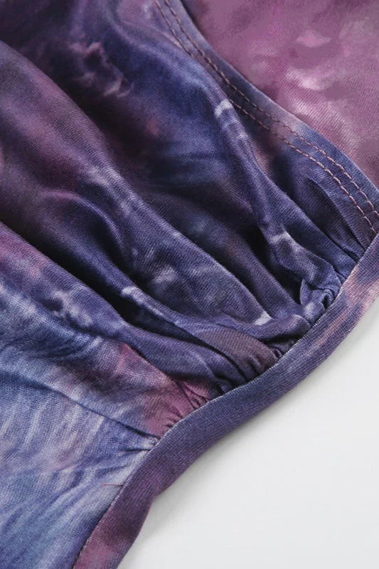 Cross V Neck Printed Blouse - Image 4