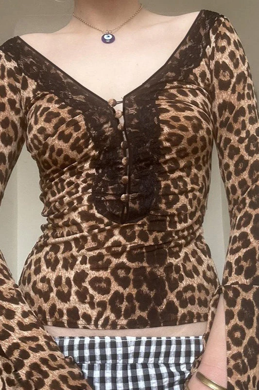 Cutout Backless V Neck Blouse - Image 2