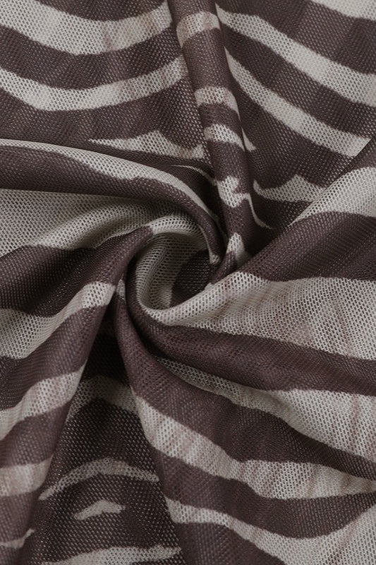 Sheer Zebra Print Blouse - Image 4