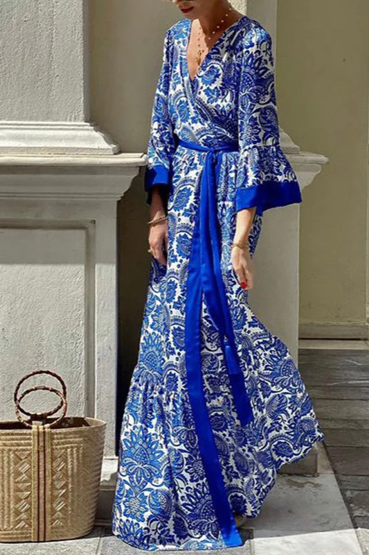 Bohemian Floral Print Maxi Dress - Image 2