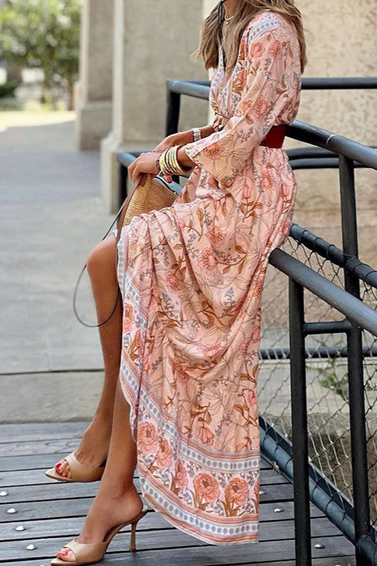 Bohemian Floral Print Maxi Dress - Image 2