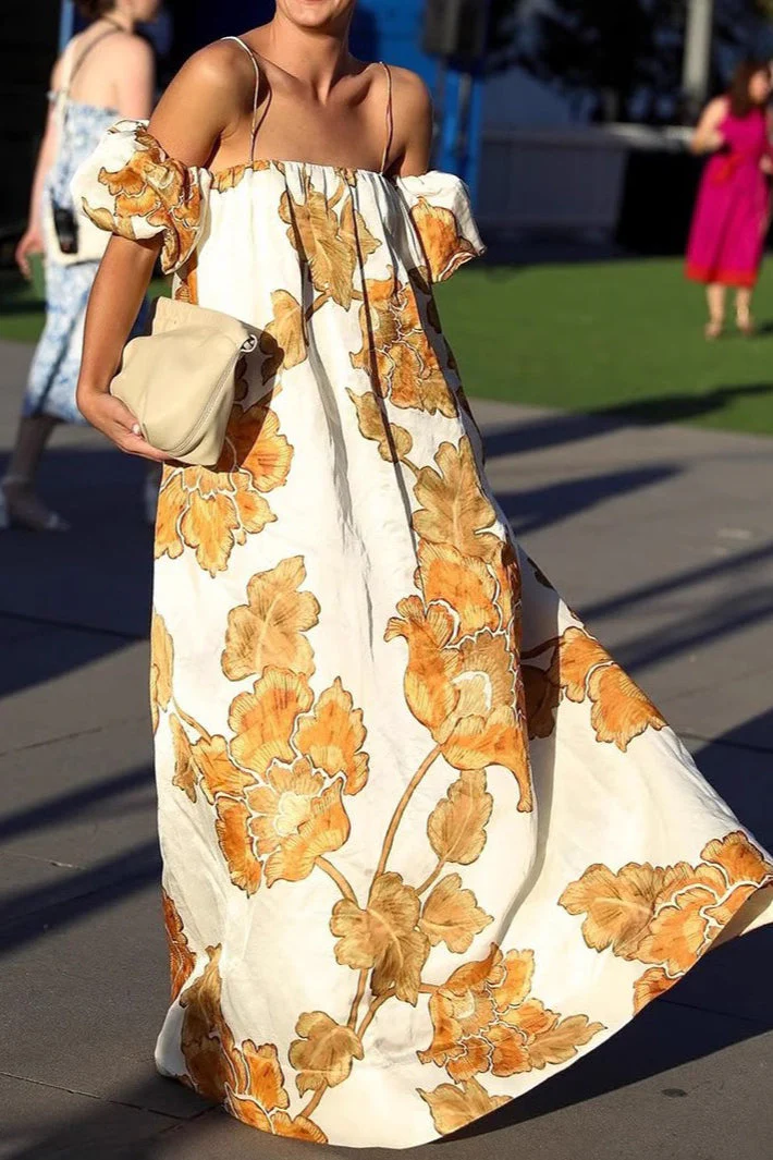 Floral Print Sleeveless Vacation Maxi Dress - Image 2