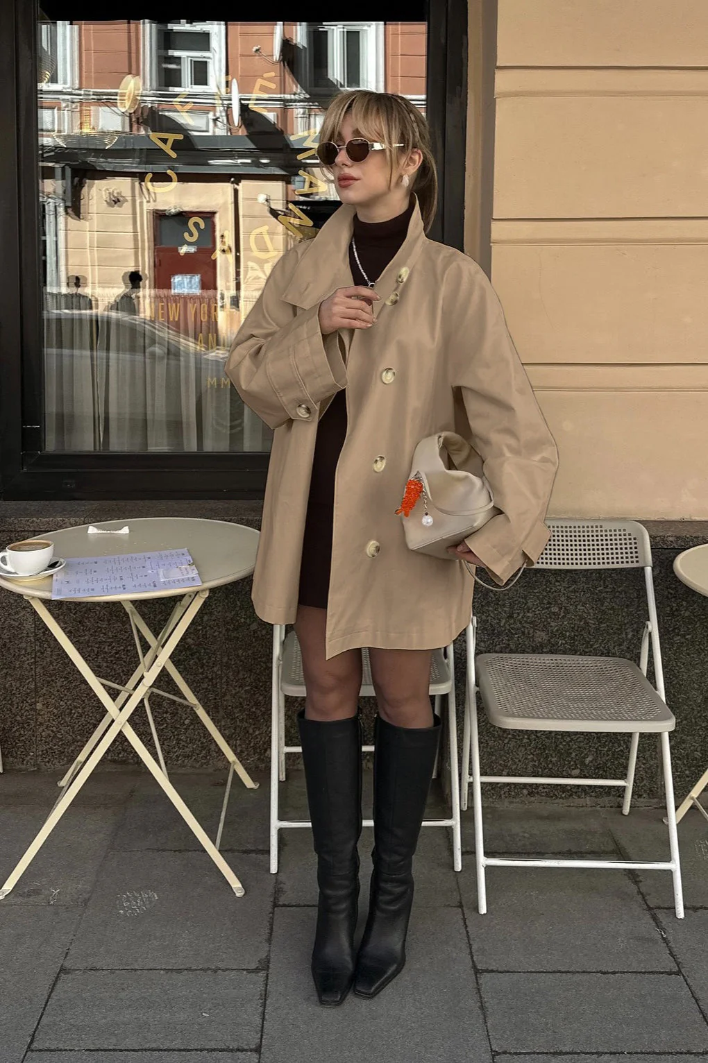 Vintage White Trench Jacket - Image 6