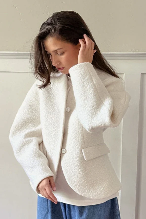 Thick Woolen V-Neck Jacket - Image 2