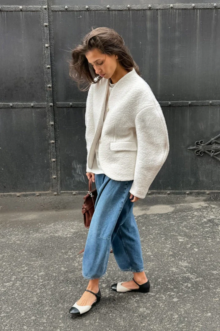 Thick Woolen V-Neck Jacket - Image 3