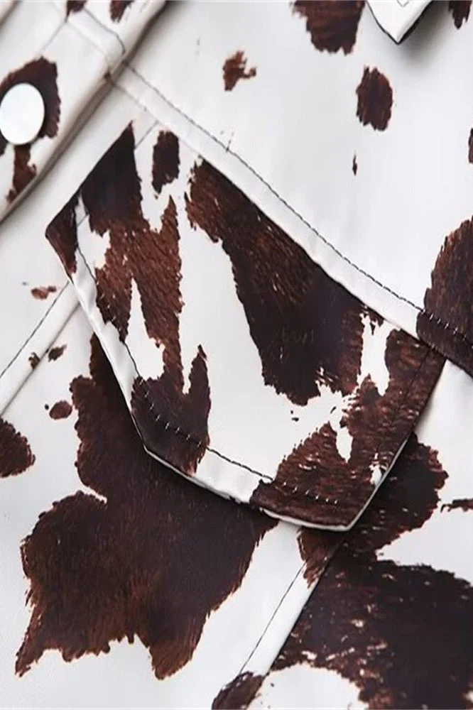 Vintage Print Long Sleeve Shirt Coat - Image 4