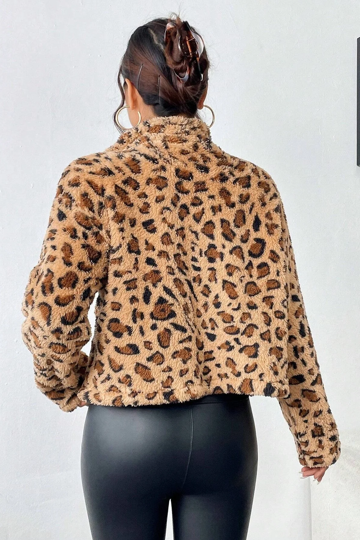 Reversible Fleece Casual Cardigan Coat - Image 4