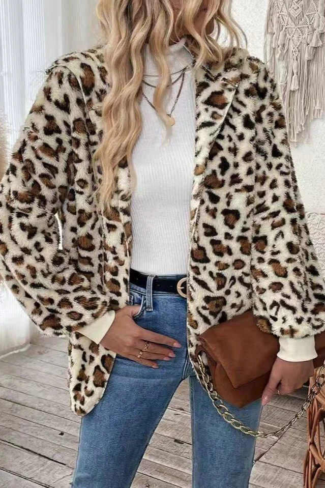 Printed Reversible Fleece Open Front Coat - Image 3