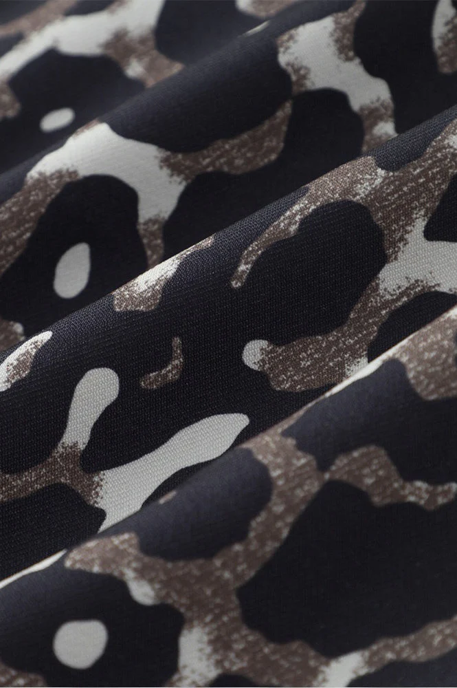 Animal Print Cotton Casual Coat - Image 3