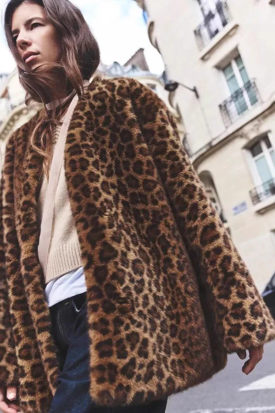 Sexy Animal Faux Fur Coat - Image 3