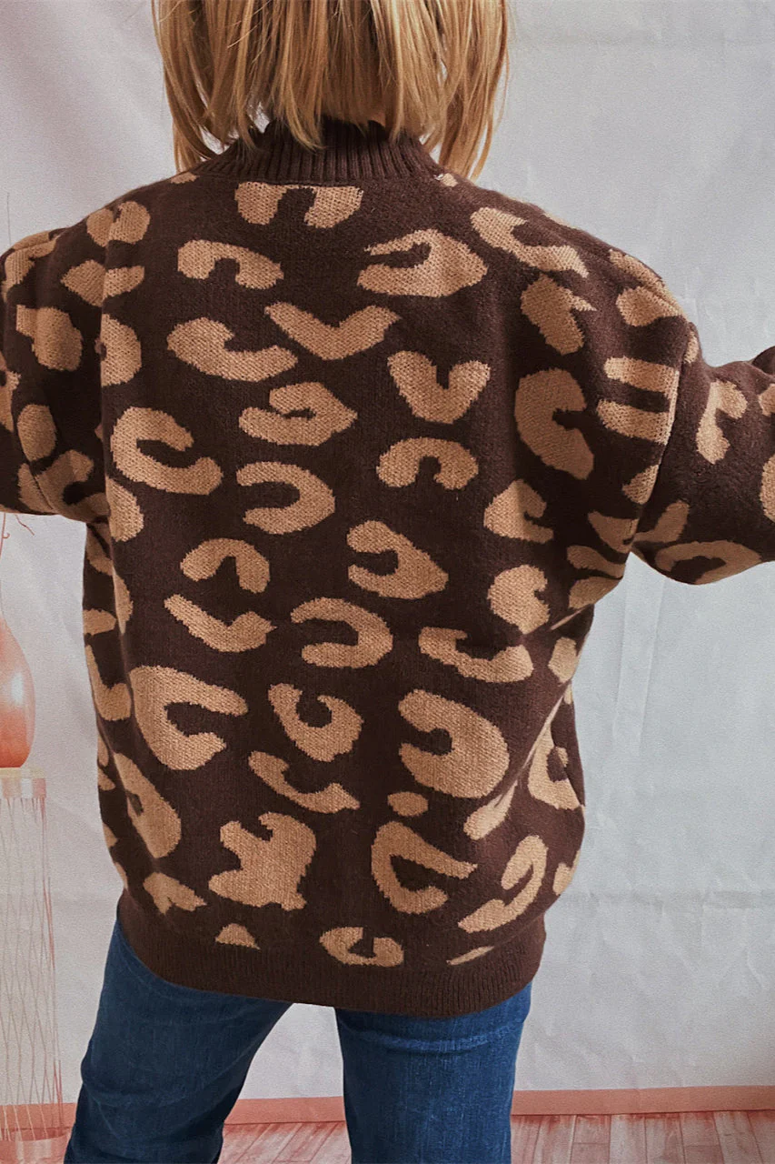 Casual Leopard Long Sleeve Cardigan - Image 6