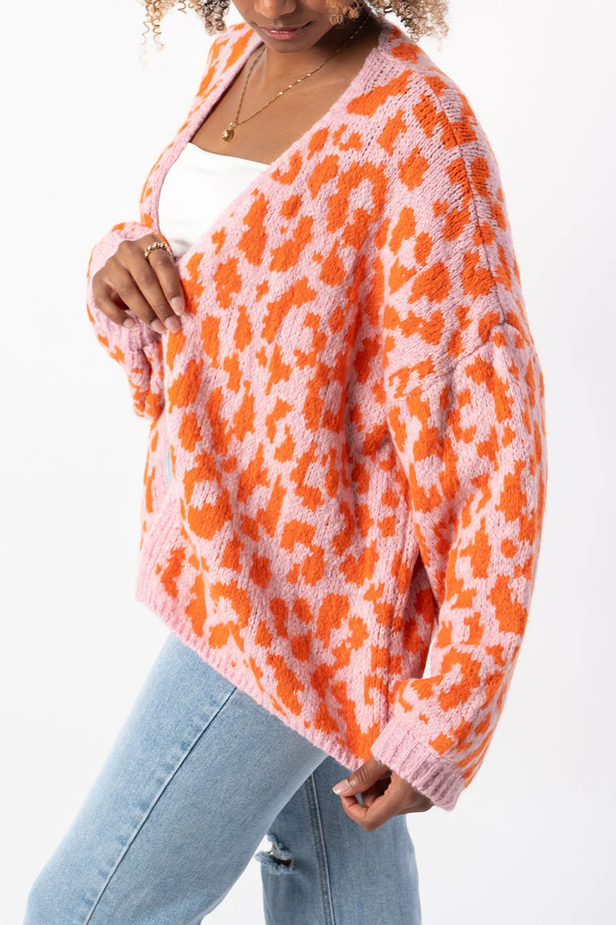Loose Fit Colorblock Cardigan - Image 5