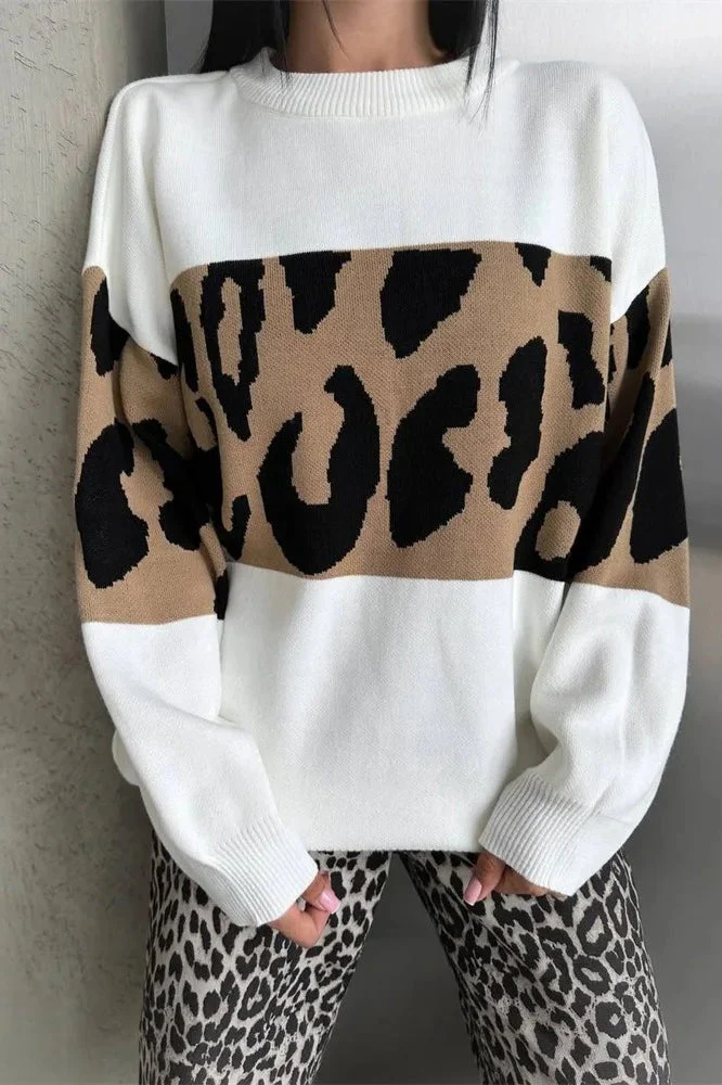 Vintage Leopard Knit Sweater - Image 4