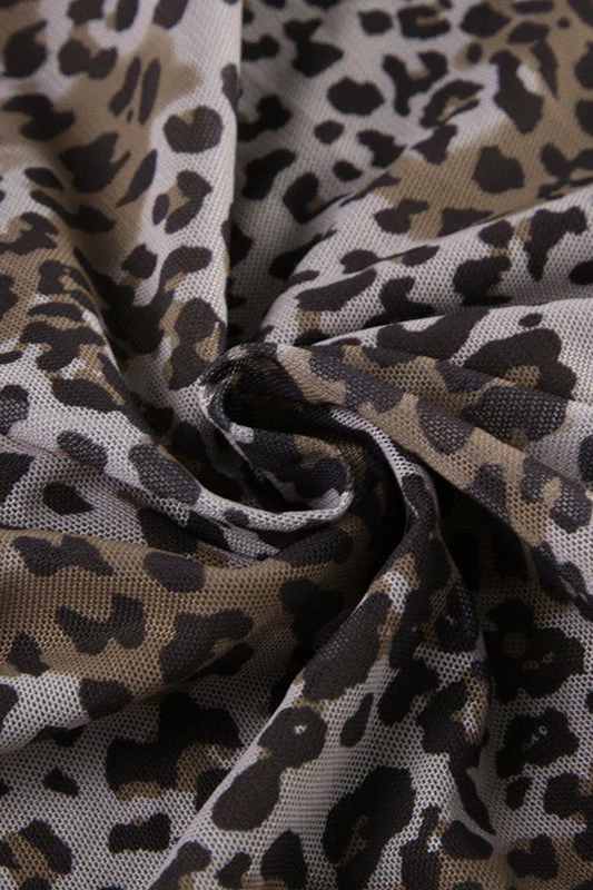 Vintage Leopard Print Low Waist Bodycon Skirt - Image 4