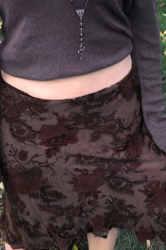 Fashion Mesh Lettuce Hem Skirt - Image 3