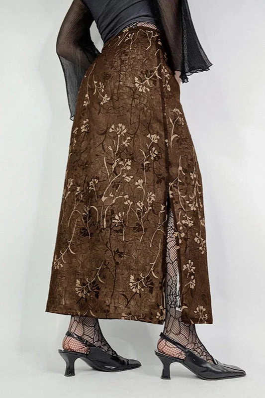 Vintage Knit Printed Pencil Skirt - Image 2