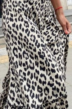 Leopard Print Flowy Midi Skirt - Image 3