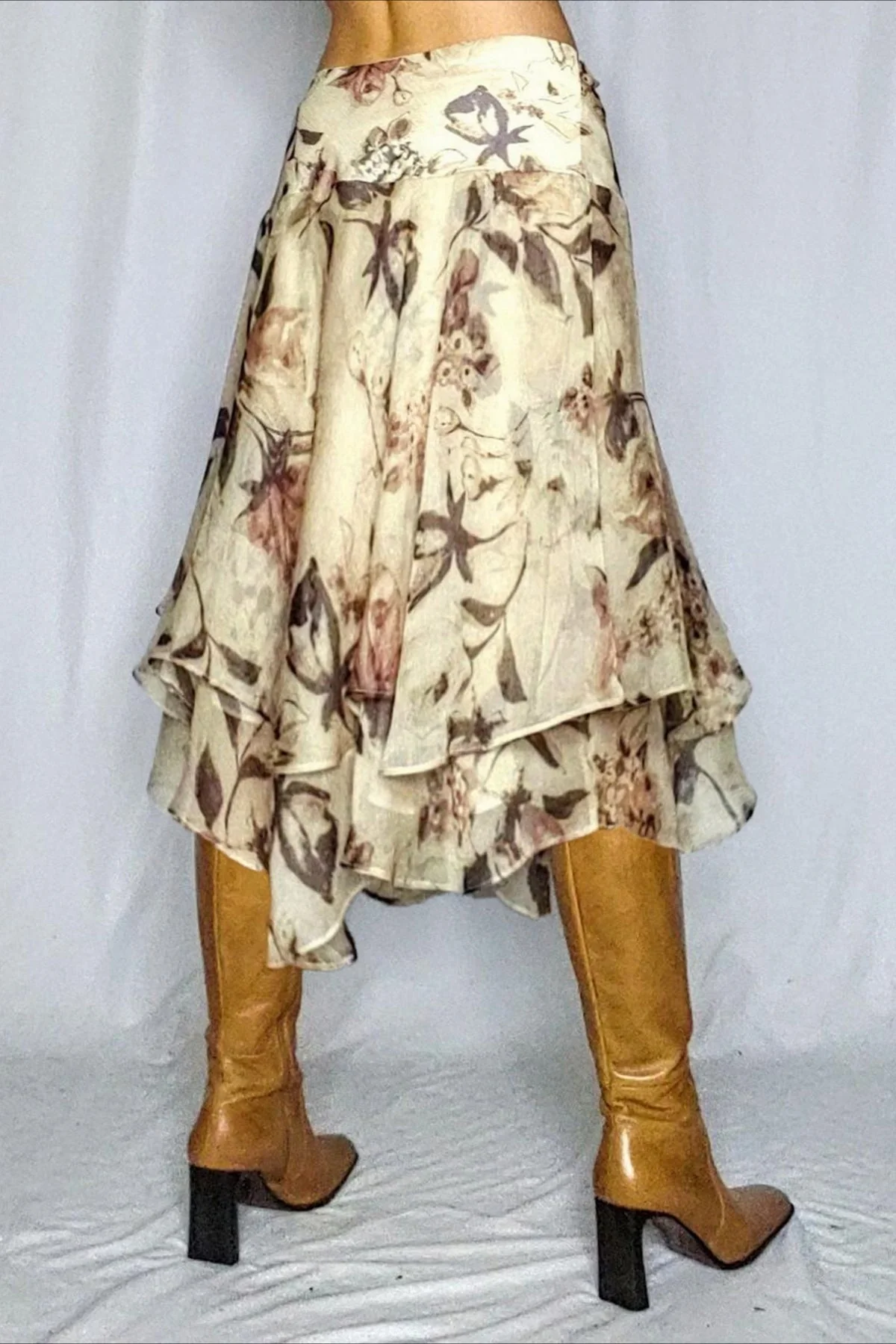 Loose Fit High Waist Mesh Skirt - Image 3