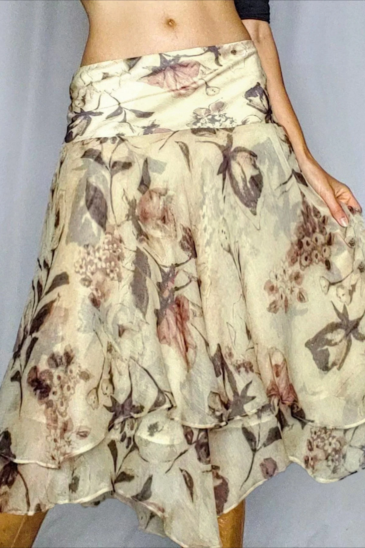 Loose Fit High Waist Mesh Skirt - Image 4
