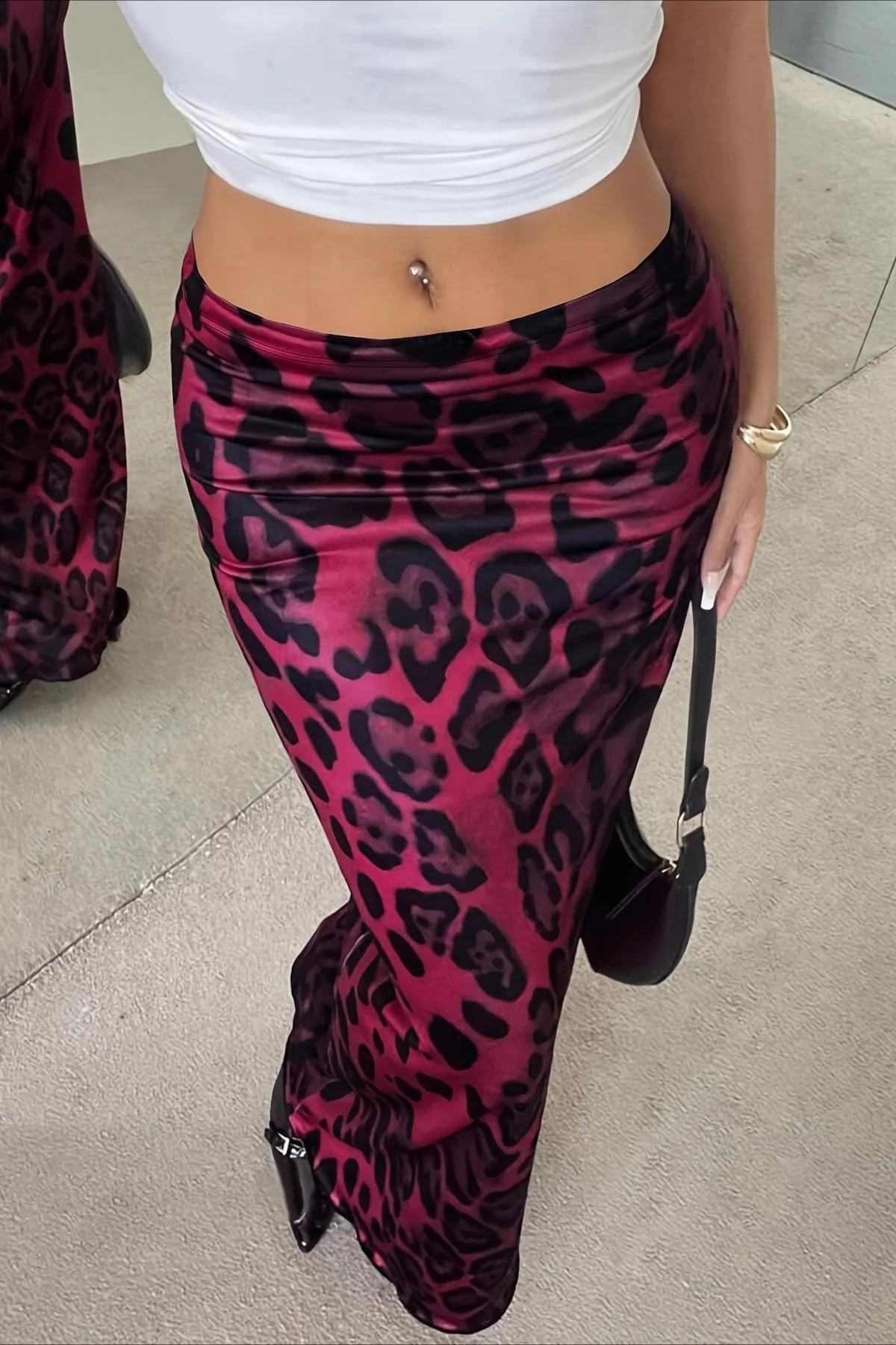 Leopard Print Digital Maxi Skirt - Image 3