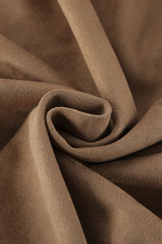 Vintage Khaki Suede Collar Jacket - Image 5