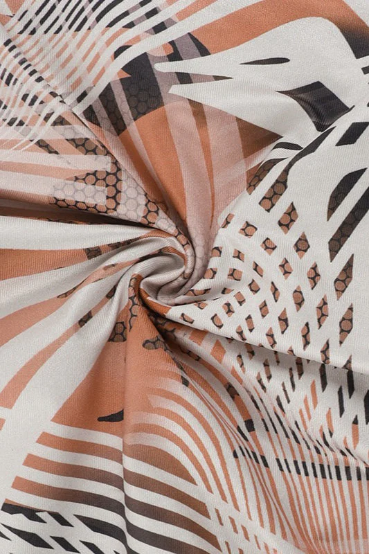Backless Zebra Halter Cowl Neck Mini Dress - Image 5