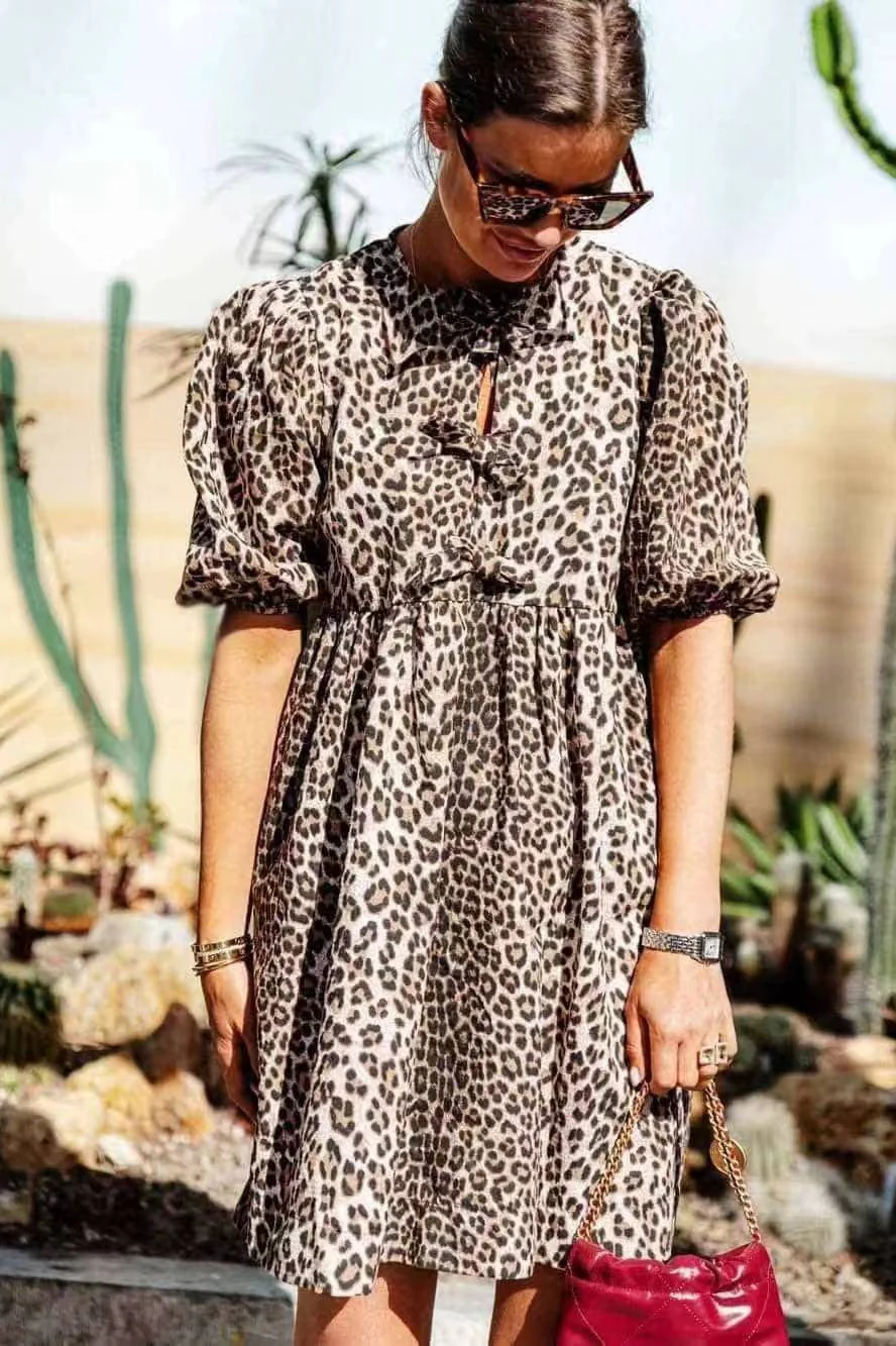 Solid Tie Waist Shirt Mini Dress - Image 2