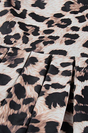 Leopard Print Strapless Long Sleeve Mini Dress - Image 4