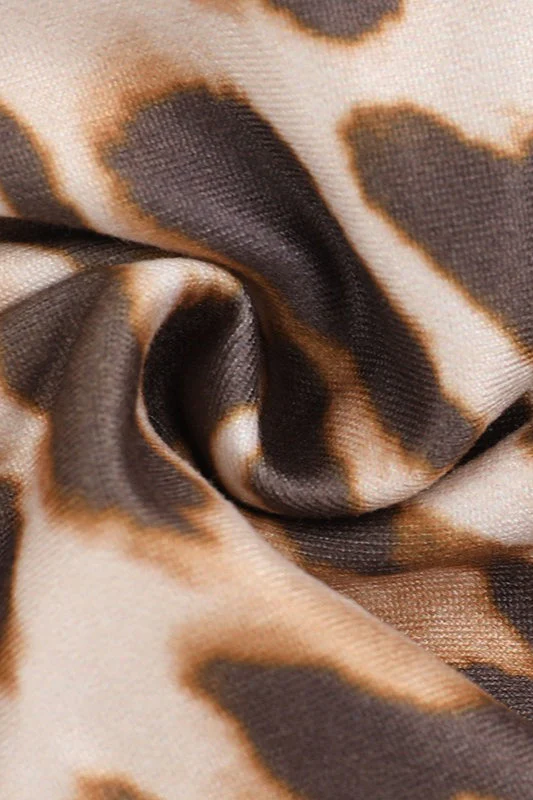 Ruffled Tie Leopard Print Mini Dress - Image 4