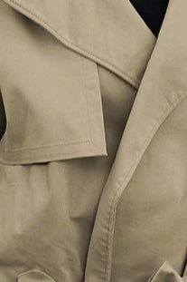 Vintage Khaki Belted Trench Jacket - Image 3