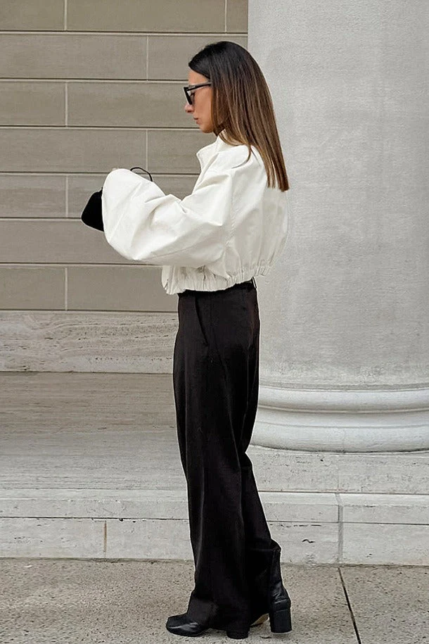 French Minimalist White Trench Jacket - Image 4