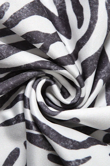 Stylish Zebra Print Halter Slim Maxi Dress - Image 5