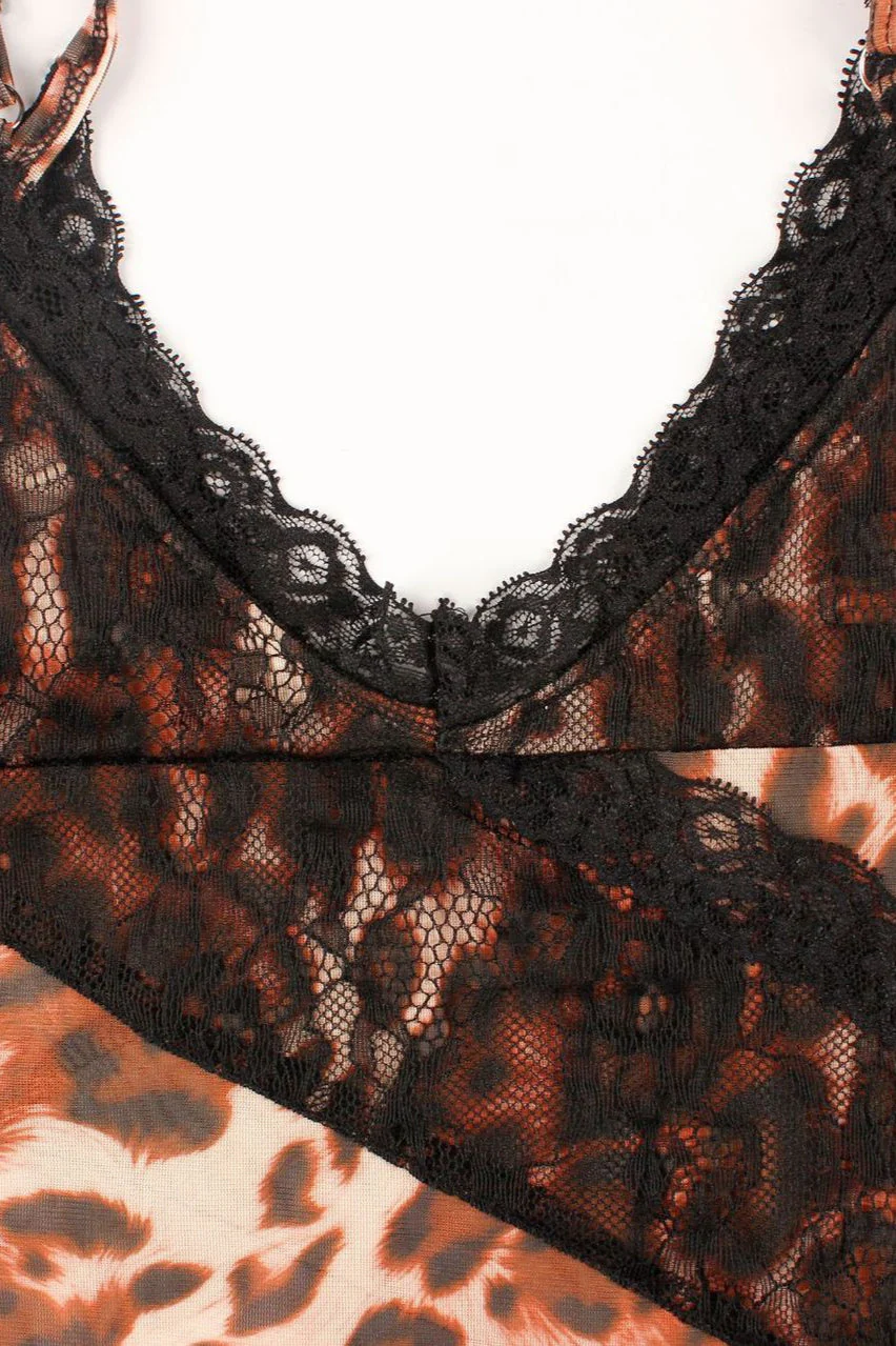 Lace Sheer Strapless Bodycon Maxi Dress - Image 4