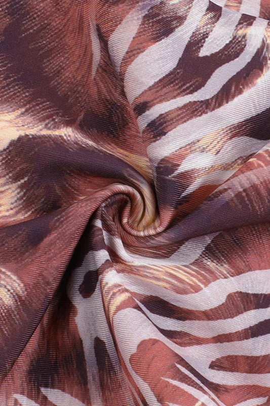 Deep V Animal Print Backless Cami Maxi Dress - Image 4