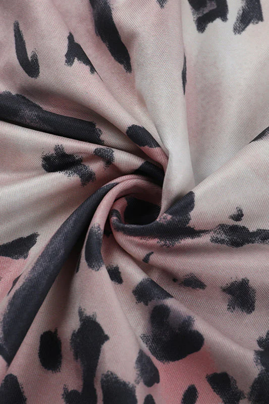 Leopard Print High Neck Backless Maxi Dress - Image 5