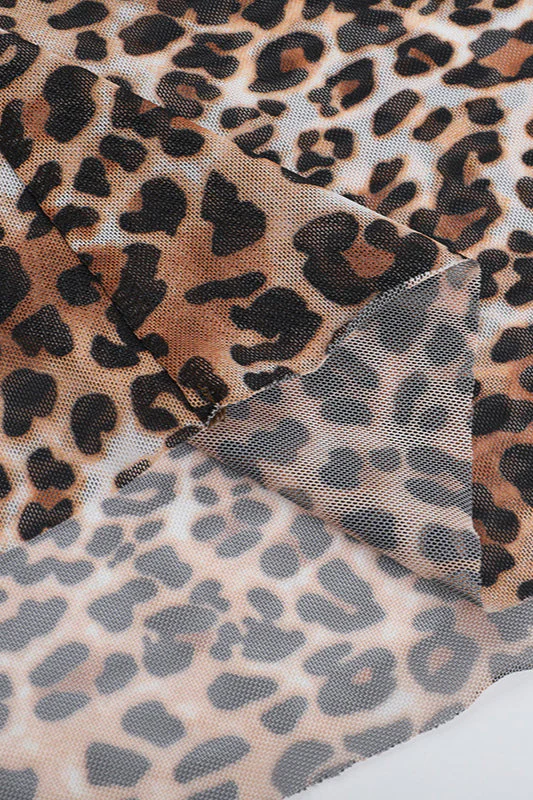 Leopard Print Slit Vacation Maxi Dress - Image 4