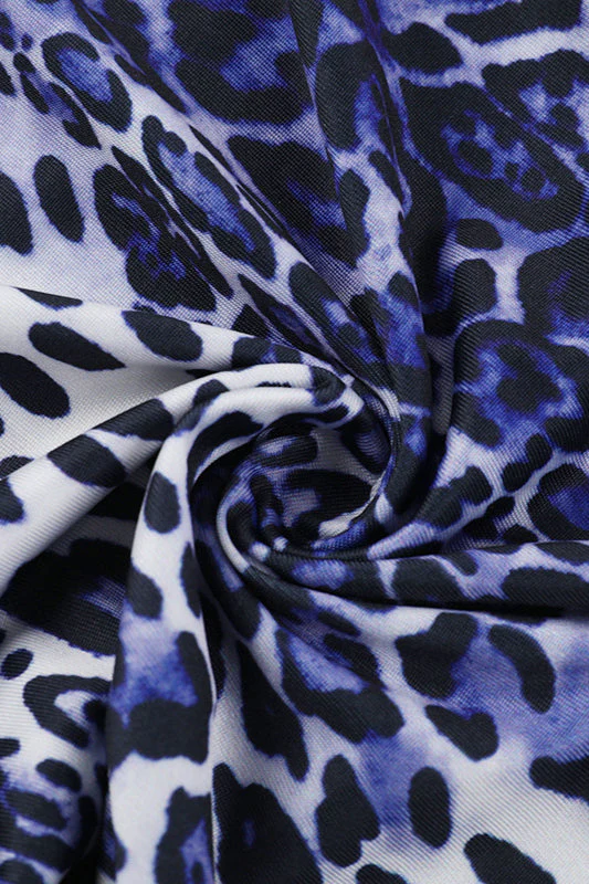 Leopard Cowl Neck Backless Maxi Dress - Image 6
