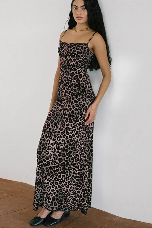 Square Neck Slim Fit Cami Maxi Dress - Image 3
