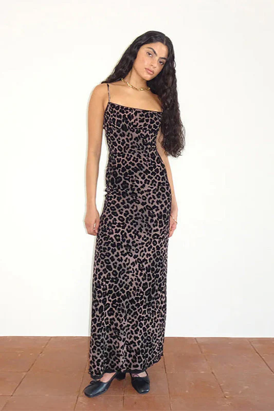 Square Neck Slim Fit Cami Maxi Dress - Image 5